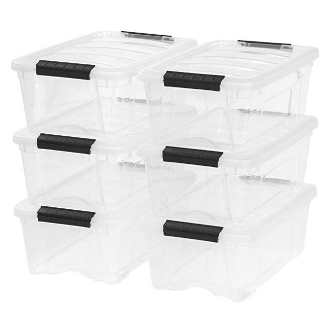 12 Quart Stack & Pull Box, Clear, 6 Stack and Pull Via Amazon SALE $22.39 Shipped! (Reg $37.87)