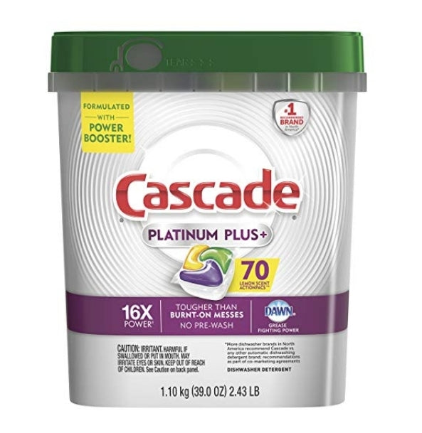 Cascade Platinum Plus Dishwasher Actionpacs 70-Pack Via Amazon ONLY $13.99 Shipped! (Reg $20)