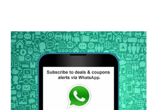 Receive alerts on the best deals & coupons via WhatsApp