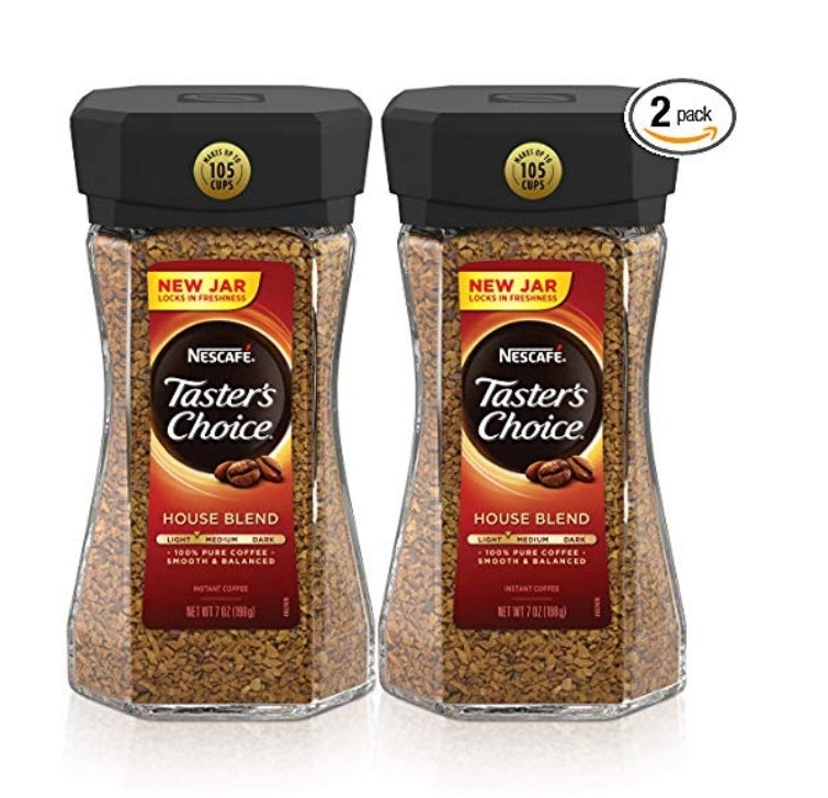 Nescafe Taster's Choice House Blend Instant Coffee, 7 Ounce (Pack of 2) Via Amazon