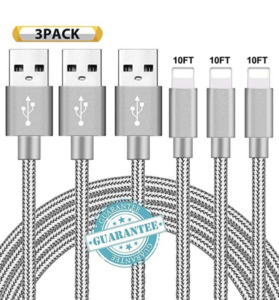 Charging Cables USB Charger Cord 3 Pack Via Amazon