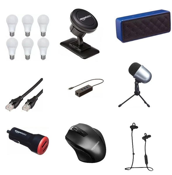 Save Up To 45% On Select Amazon Brand Electronics Bulbs, Wires, Speakers, Ear Phones And Accessories