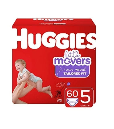 60 Count Size 5 Huggies Little Movers Diapers Via Amazon