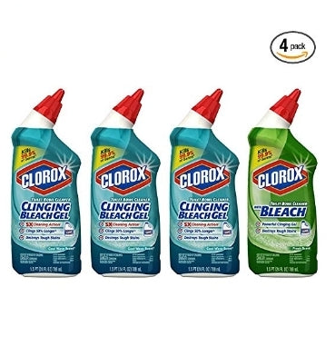 Get 4-Pack Clorox Toilet Bowl Cleaner with Bleach 24 Ounces Variety Pack Via Amazon