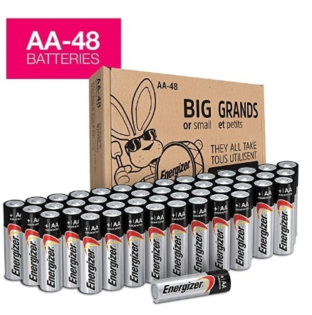 48 Count AA Alkaline Batteries Via Amazon