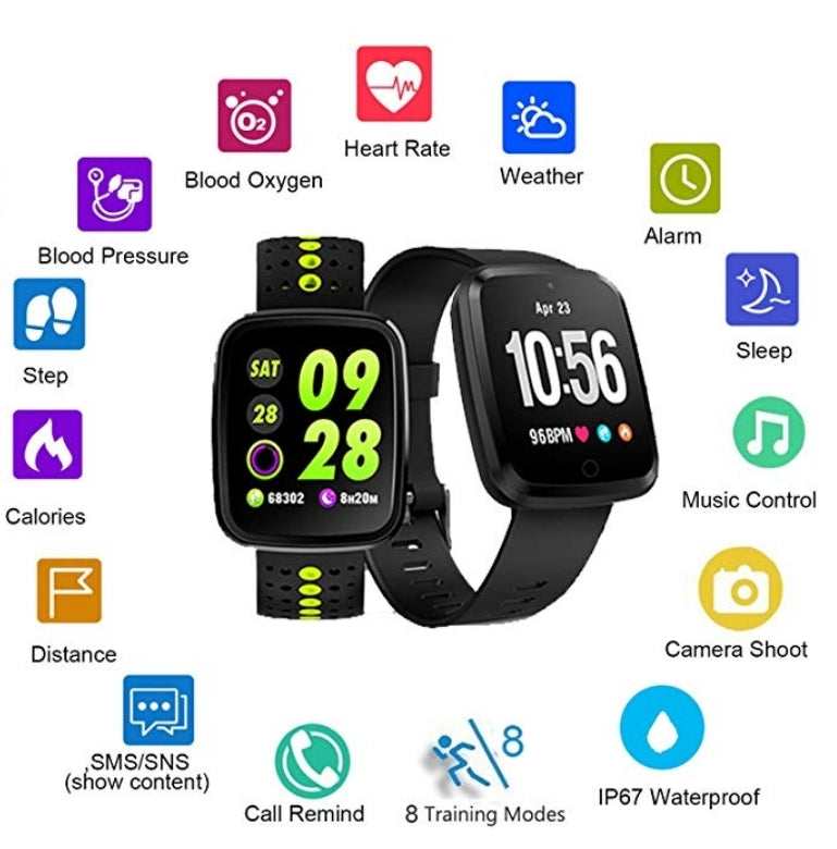 Feifuns IP67 Waterproof Fitness Tracker Watch with Heart Rate Blood Pressure Monitor Via Amazon