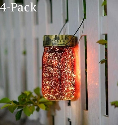Solar Hanging Lights Outdoor Decorative 4 Pack (red) Via Amazon