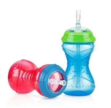 2-Pack No-Spill Clik-It Cups with Flex Straw Via Amazon