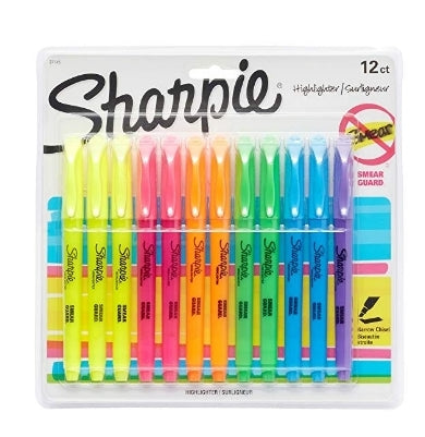 12 Count Sharpie Pocket Highlighters Via Amazon