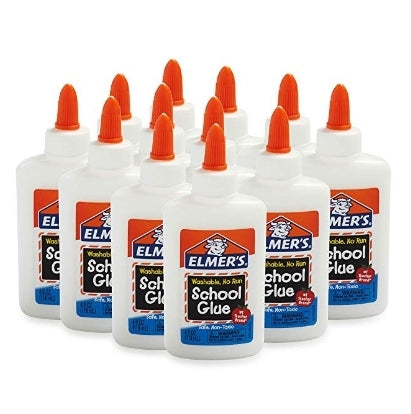 12 Pack Elmer’s Liquid School Glue, Washable Via Amazon