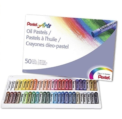 50 Color Set Pentel Arts Oil Pastels Via Amazon