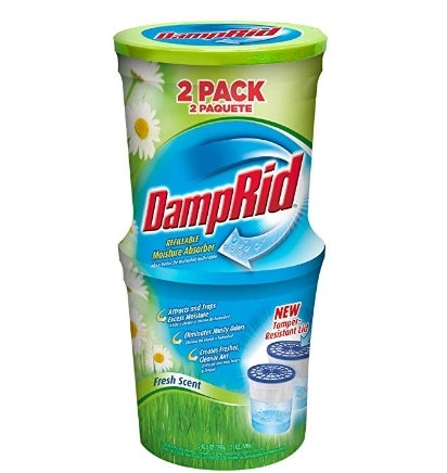2 Pack DampRid Moisture Absorber, Fresh Scent Via Amazon