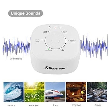 White Noise Sound Machine with Sleep Timer Via Amazon