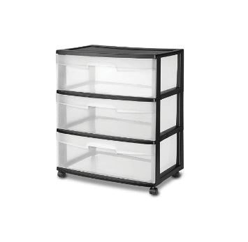 Black Frame with Clear Drawers Via Amazon