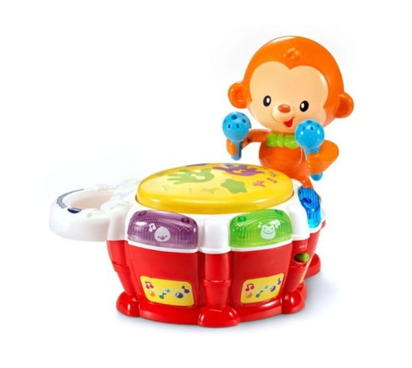 VTech Baby Beats Monkey Drum Responds When Babies Tap the Drum Via Walmart