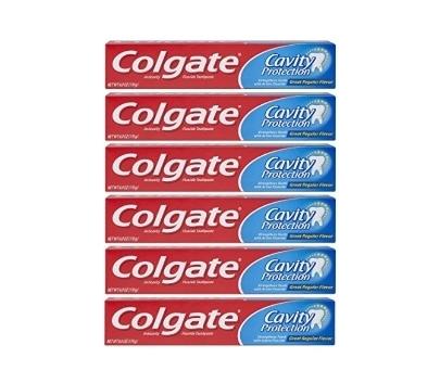 6 Tubes of Colgate Cavity Protection Toothpaste with Fluoride Via Amazon