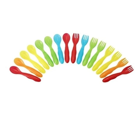 Take & Toss Flatware for Kids, 16 pieces Via Amazon