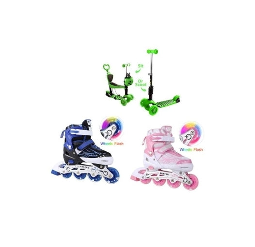 Skates Roller Shoes, Kick Scooter for $19.34 - $31.50 Via Amazon