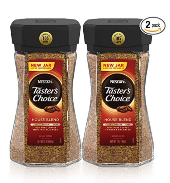 Nescafe Taster's Choice House Blend Instant Coffee, 7 Ounce (Pack of 2) Via Amazon