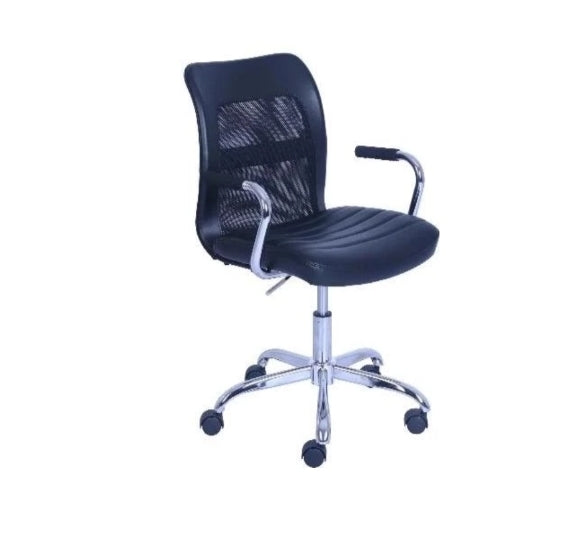 Mainstays Vinyl And Mesh Swivel Task Office Chair, with Arms Via Walmart