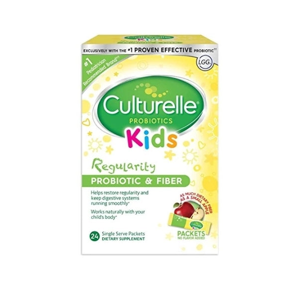 Culturelle Kids Regularity Probiotic & Fiber Dietary Supplement, 24 Single Packets Via Amazon