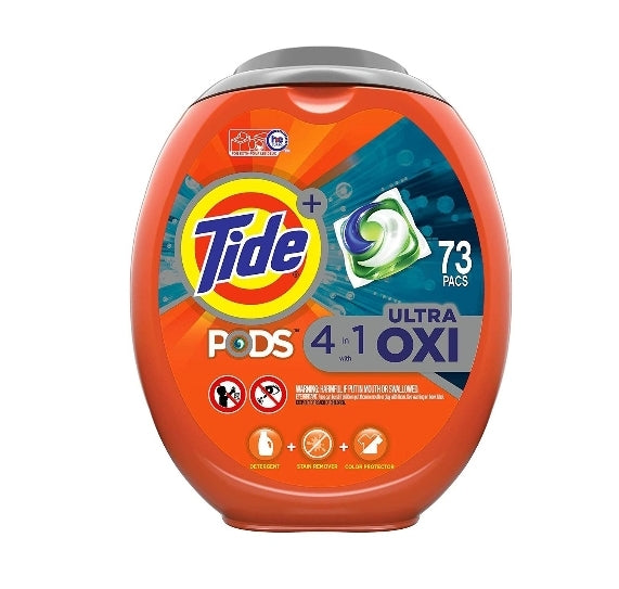 Tide Pods Ultra Oxi Liquid Laundry Detergent Pacs, 73 Count, Via Amazon