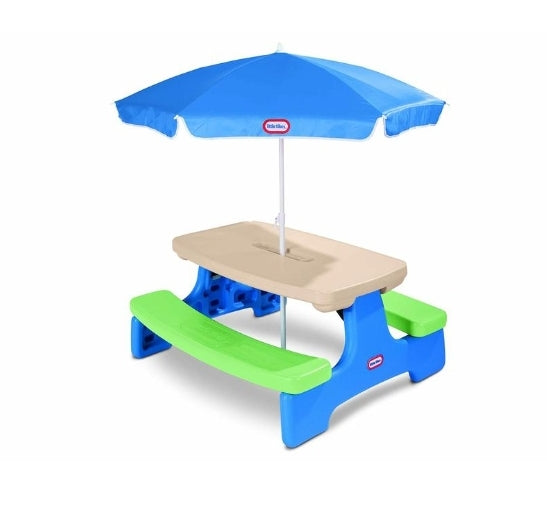 Little Tikes Easy Store Picnic Table with Umbrella Via Walmart
