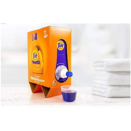 Tide Laundry Detergent Liquid Eco-Box, 96 Loads Via Amazon