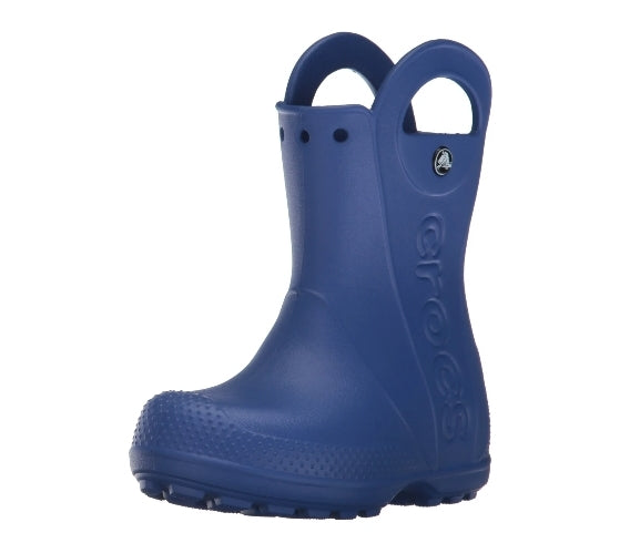 Crocs Kids' Handle It Rain Boots, Lightweight and Waterproof, Cerulean Blue, Via Amazon