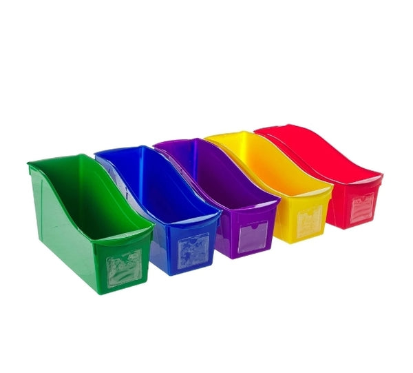 Storex Interlocking Book Bins, 5 Color Set Via Amazon