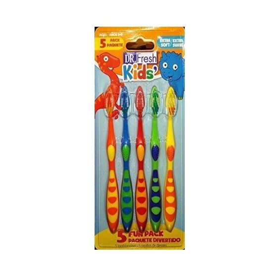 5 Pack Dr. Fresh Kids' Extra Soft Toothbrushes Via Amazon