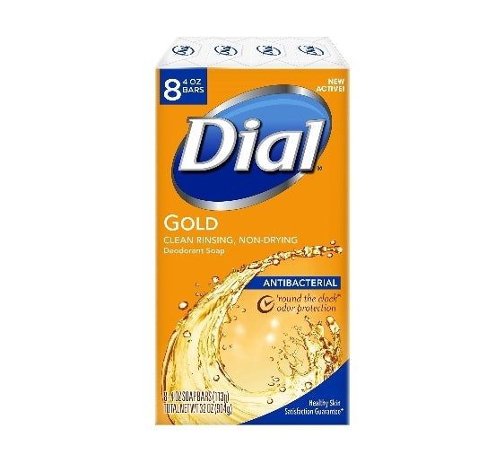 Dial Antibacterial Bar Soap, Gold, 4 Ounce (Pack of 8) Bars Via Amazon