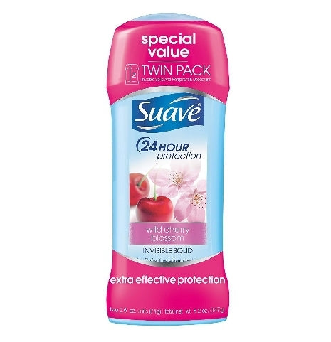 2 Pack Suave Antiperspirant Deodorant, Wild Cherry Blossom Via Amazon