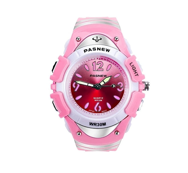 Waterproof Kids Watch with LED, Lights Up In 7 Colors, Silicone Via Amazon