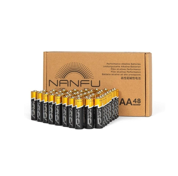 48 NANFU No Leakage Long Lasting AA Batteries Via Amazon