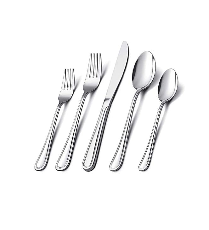 40-Pieces Elegant Life Stainless Steel Silverware Flatware Cutlery Set Via Amazon