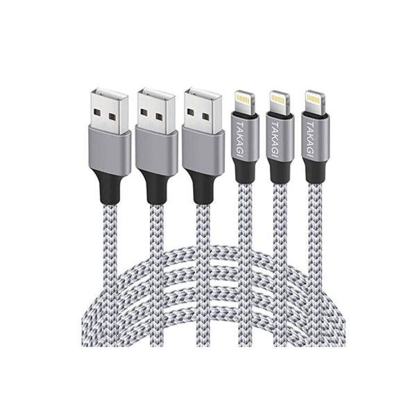 3 Pack iPhone Charger
6 Feet Cable Via Amazon