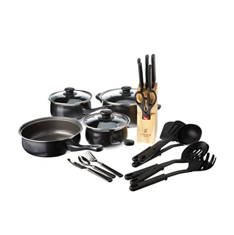 32-Piece Gibson Home Back to Basics Carbon Steel Cookware Set via Amazon