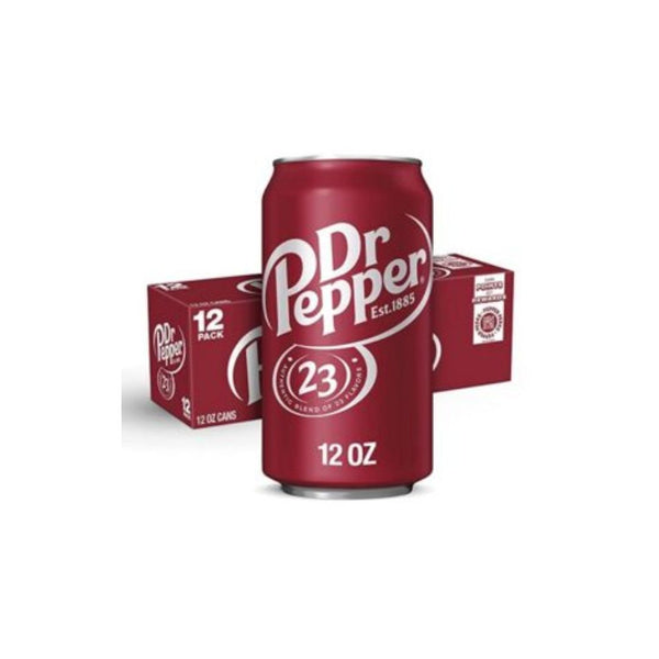 12-Pack Dr Pepper Soda, 12 fl oz cans