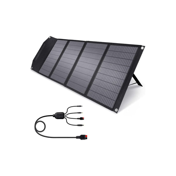 ROCKPALS Upgraded 100W Foldable Solar Panel with Kickstand