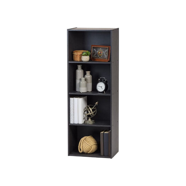 Bookshelf Storage Shelf, Bookcase, 4-Tier, Black