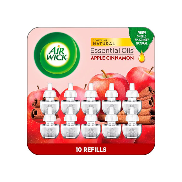 10 Air Wick Plug In Scented Oil Apple Cinnamon Refills