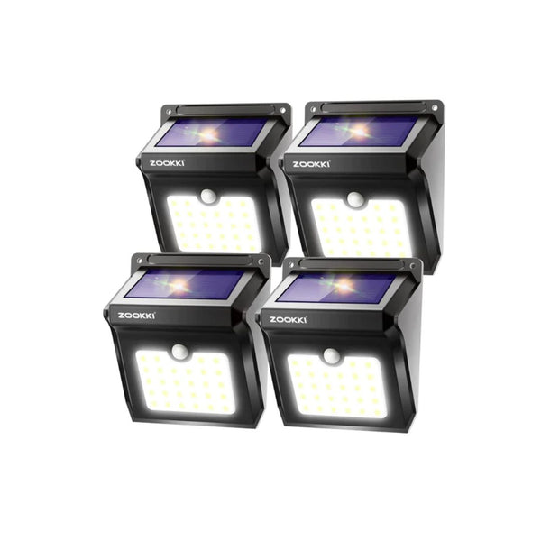 Pack of 4 Solar Motion Sensor Outdoor Lights