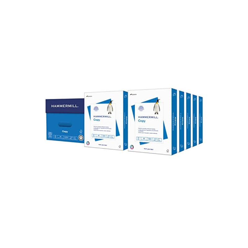 5,000 Sheets Of Hammermill Printer 20 lb Copy Paper