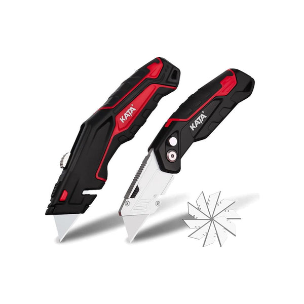 2-Pack Heavy Duty Utility Knives With 10 Blades