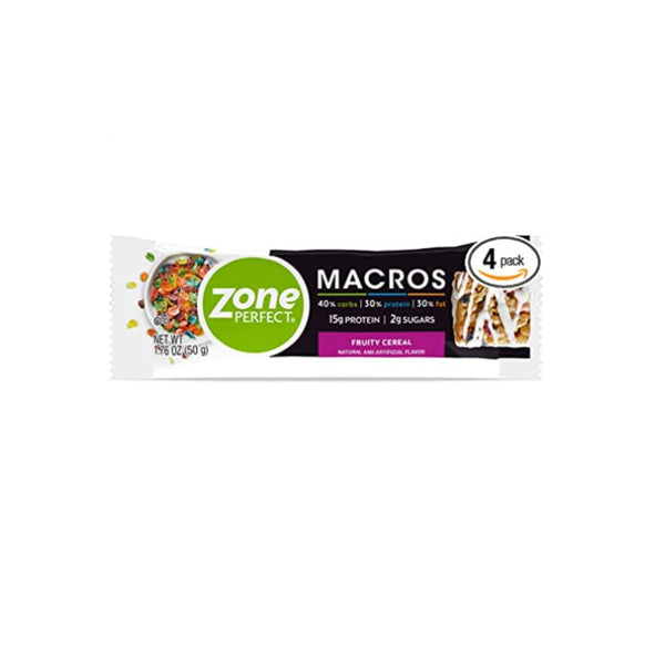 Zone Perfect Macros Protein Bars, Fruity Cereal (20 Count, OU-D)