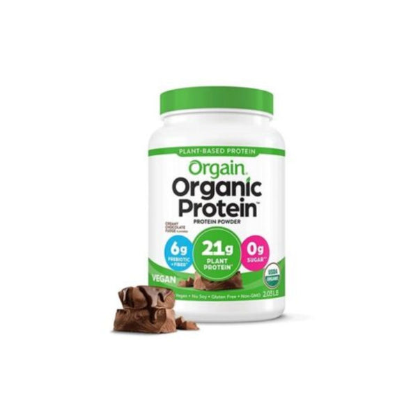 Orgain Organic Vegan Protein Powder, Creamy Chocolate Fudge – 21g of Plant Based Protein