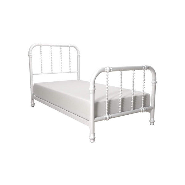 DHP Jenny Lind Kids Metal Bed Frame With Country Chic Headboard And Footboard