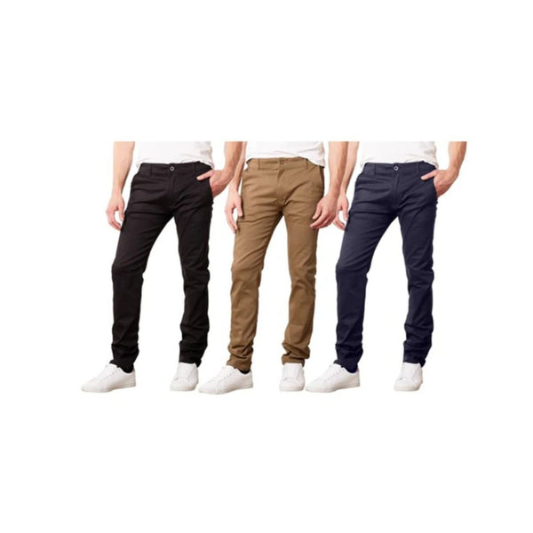 Pack of 2 Super Stretch Slim Fitting Chino Pants