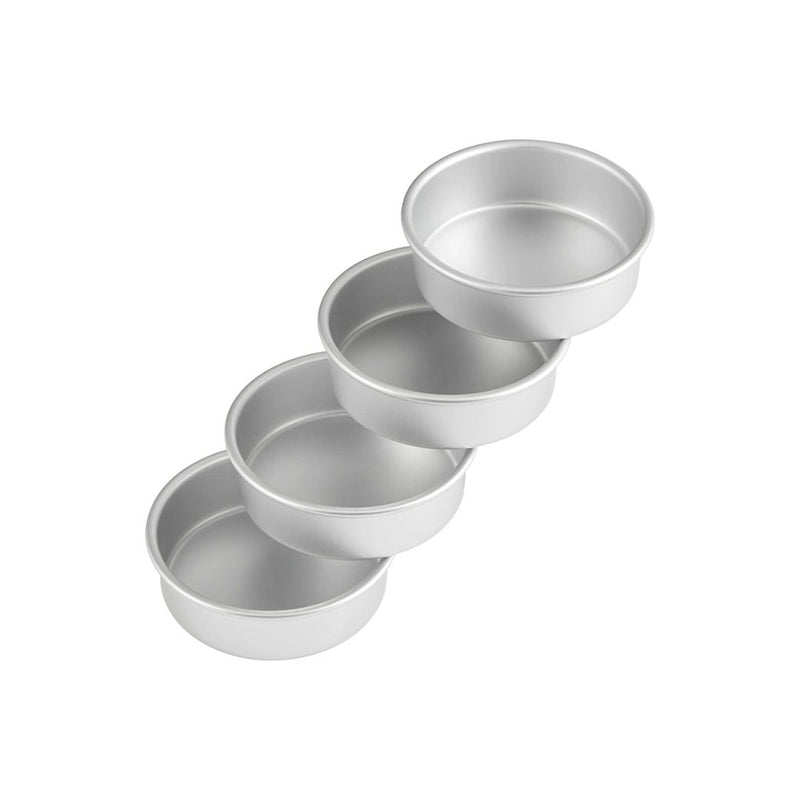 Wilton Aluminum 6-Inch Round Cake Pan Set (4-Piece)